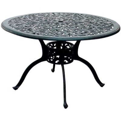 Darlee Series 80 48 Inch Cast Aluminum Round Patio Dining Table