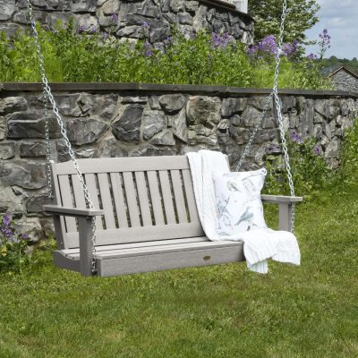 Lakeview Outdoor Deigns Hart Lane 4-Foot Porch Swing – Harbor Gray