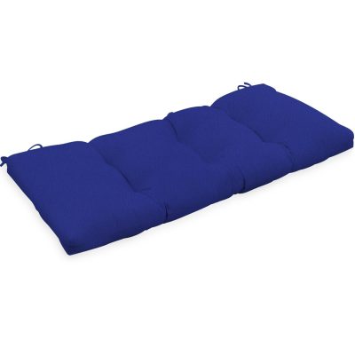 Sunbrella Canvas True Blue Medium Outdoor Replacement Bench Cushion By BBQGuys Signature