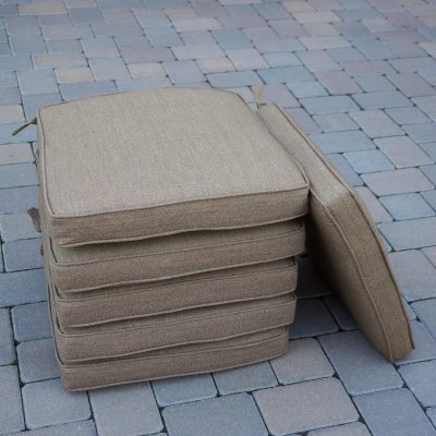 Darlee Ten Star Replacement Dining Chair Cushion – Set of 6 – Sesame