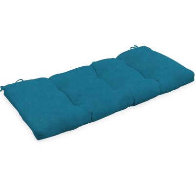 Sunbrella Spectrum Peacock Small Outdoor Replacement Bench Cushion By BBQGuys Signature