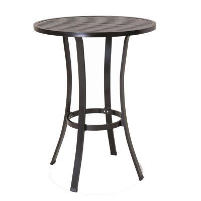 La Jolla 32 Inch Round Aluminum Patio Bar Table By Sunset West