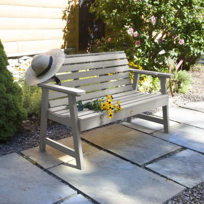 Lakeview Elm Pointe 4-Foot Garden Bench – Harbor Gray