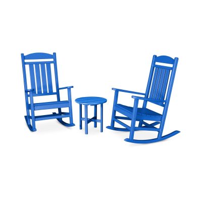 POLYWOOD Presidential 3-Piece Rocker Set – Pacific Blue