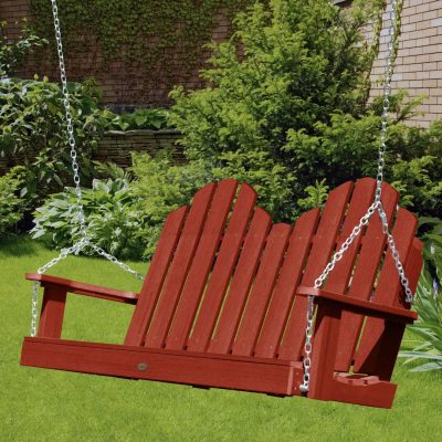 Lakeview Paradise Key 4-Foot Porch Swing – Rustic Red