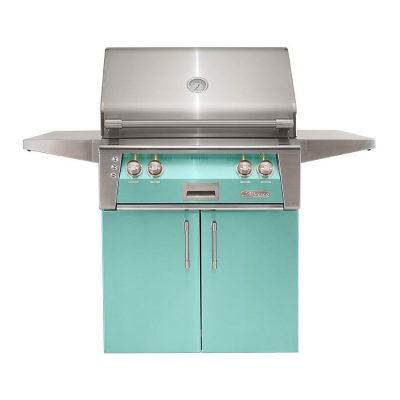 Alfresco ALXE 30-Inch Freestanding Natural Gas Grill With Rotisserie in Light Green – ALXE-30C-NG-S6027