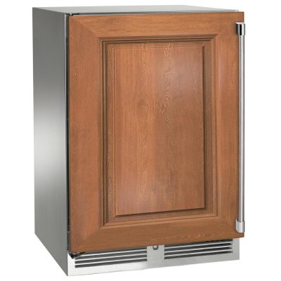 Perlick 24-Inch Signature Series Stainless Steel Panel Ready Outdoor Dual Zone Wine Reserve w/ Door Lock – Left Hinged – HP24DO-4-2LL