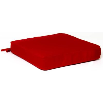 Sunbrella Canvas Jockey Red Medium Outdoor Replacement Seat Cushion W/ Knife Edge By BBQGuys Signature