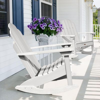 Lakeview Paradise Key Adirondack Rocking Chair – White