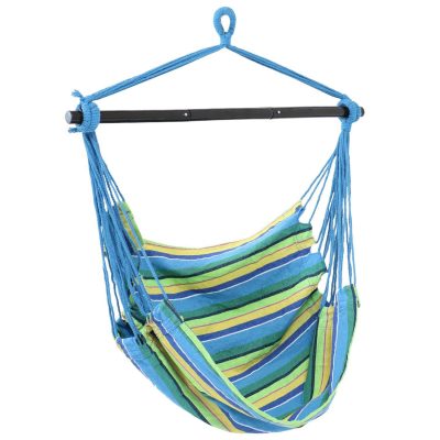 Ultimate Patio Hanging Hammock Chair Swing w/ Collapsible Bar