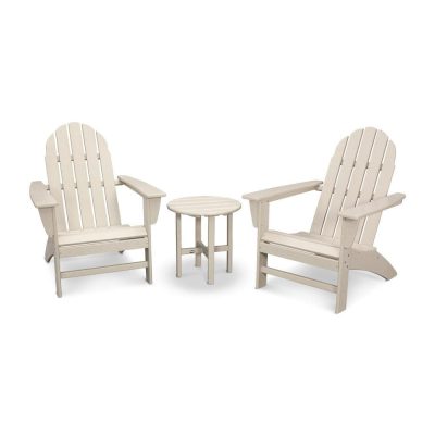 POLYWOOD Vineyard 3-Piece Adirondack Set – Sand