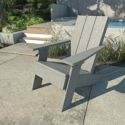 Lakeview Classical Cove Modern Adirondack Chair – Coastal Teak