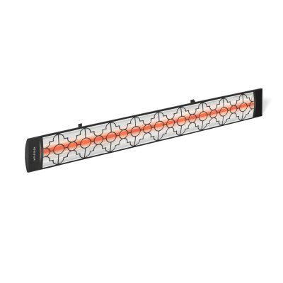 Infratech Motif Collection 61 1/4-Inch 3000W Single Element 240V Electric Infrared Patio Heater – Black W/ Mediterranean Fascia – C3024BL3