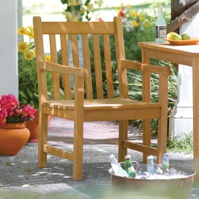 Classic Natural Teak Dining Chair By Oxford Garden