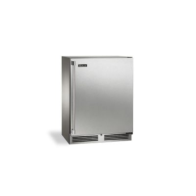 Perlick 24-Inch Signature Series Shallow Depth Stainless Steel Outdoor Refrigerator w/ Door Lock – Right Hinged – HH24RO-4-1RL