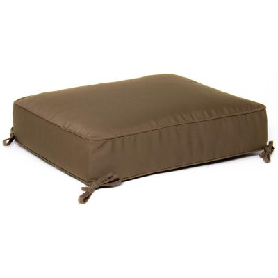 Sunbrella Canvas Cocoa Large Outdoor Replacement Ottoman Cushion W/ Piping By BBQGuys Signature