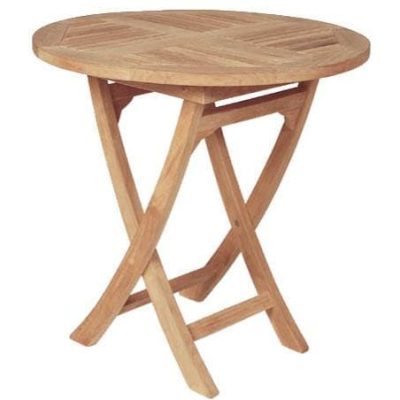 Sailor 30 Inch Teak Round Folding Patio Dining Table By Royal Teak Collection