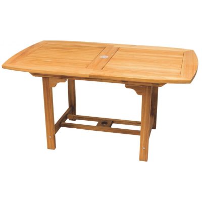 Family 72 X 39 Inch Rectangular Teak Patio Dining Table W/ Extension By Royal Teak Collection