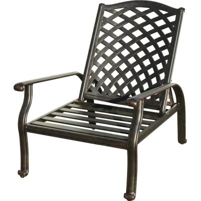 Darlee Nassau Cast Aluminum Patio Reclining Club Chair