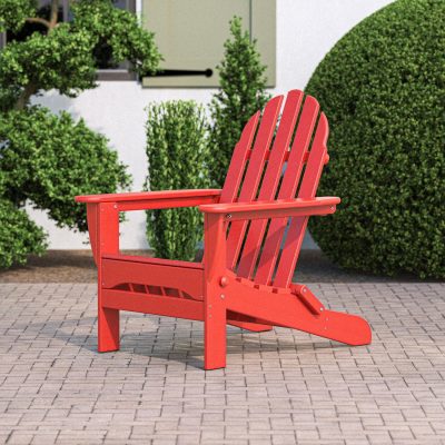 POLYWOOD Classic Folding Adirondack Chair – Sunset Red