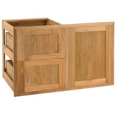 Pacific Teak Shaker 35-Inch Teak Wood Access Door and Double Drawer Combo – CO21-35S