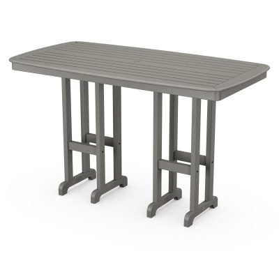 POLYWOOD Nautical 37 X 72-Inch Bar Table – Slate Grey