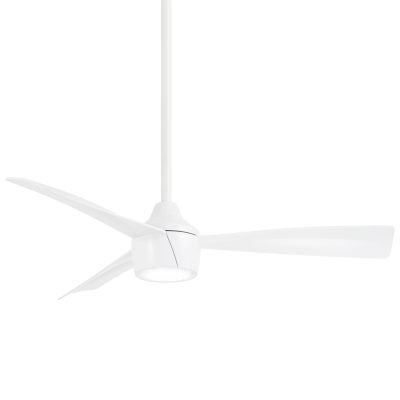 Minka-Aire SKINNIE 44-Inch 3 Blade Outdoor LED Ceiling Fan in White with Remote Control – F625L-WHF