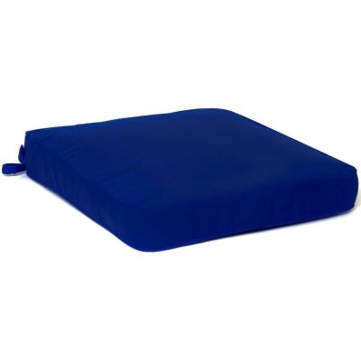 Sunbrella Canvas True Blue Small Outdoor Replacement Seat Cushion W/ Knife Edge By BBQGuys Signature