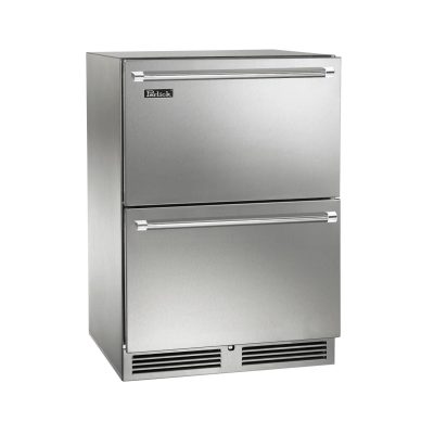 Perlick 24-Inch Signature Series Stainless Steel Outdoor Freezer Drawers w/ Door Lock – HP24FO-4-5L