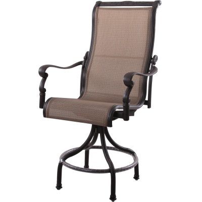 Darlee Monterey Sling Patio Counter Height Swivel Bar Stool