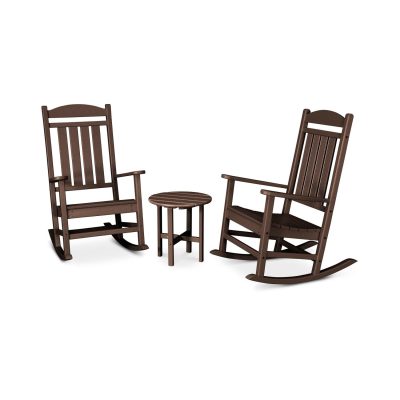 POLYWOOD Presidential 3-Piece Rocker Set – Mahogany